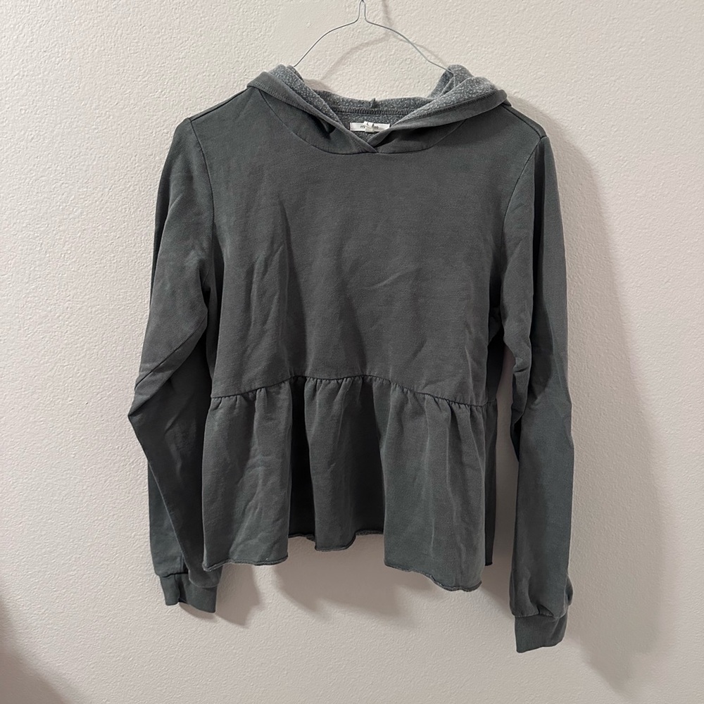 Maurices Gray Peplum Hoodie